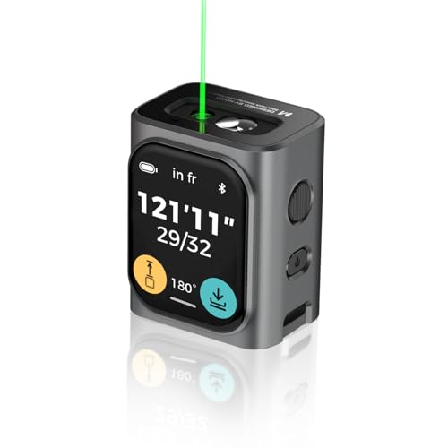 HOZO M-Cube Laser-Entfernungsmesser Grünstrahl, 50m Reichweite, ±1,5mm Genauigkeit, Kompakt, Wiederaufladbar, Grüner Laser für Außen, Flächen-/Volumen-/Pythagoras-Messung, LCD-Display, Bluetooth-App HOZO M-Cube Laser-Entfernungsmesser Grünstrahl, 50m Reichweite, ±1,5mm Genauigkeit, Kompakt, Wiederaufladbar, Grüner Laser für Außen, Flächen-/Volumen-/Pythagoras-Messung, LCD-Display, Bluetooth-App von HOZO