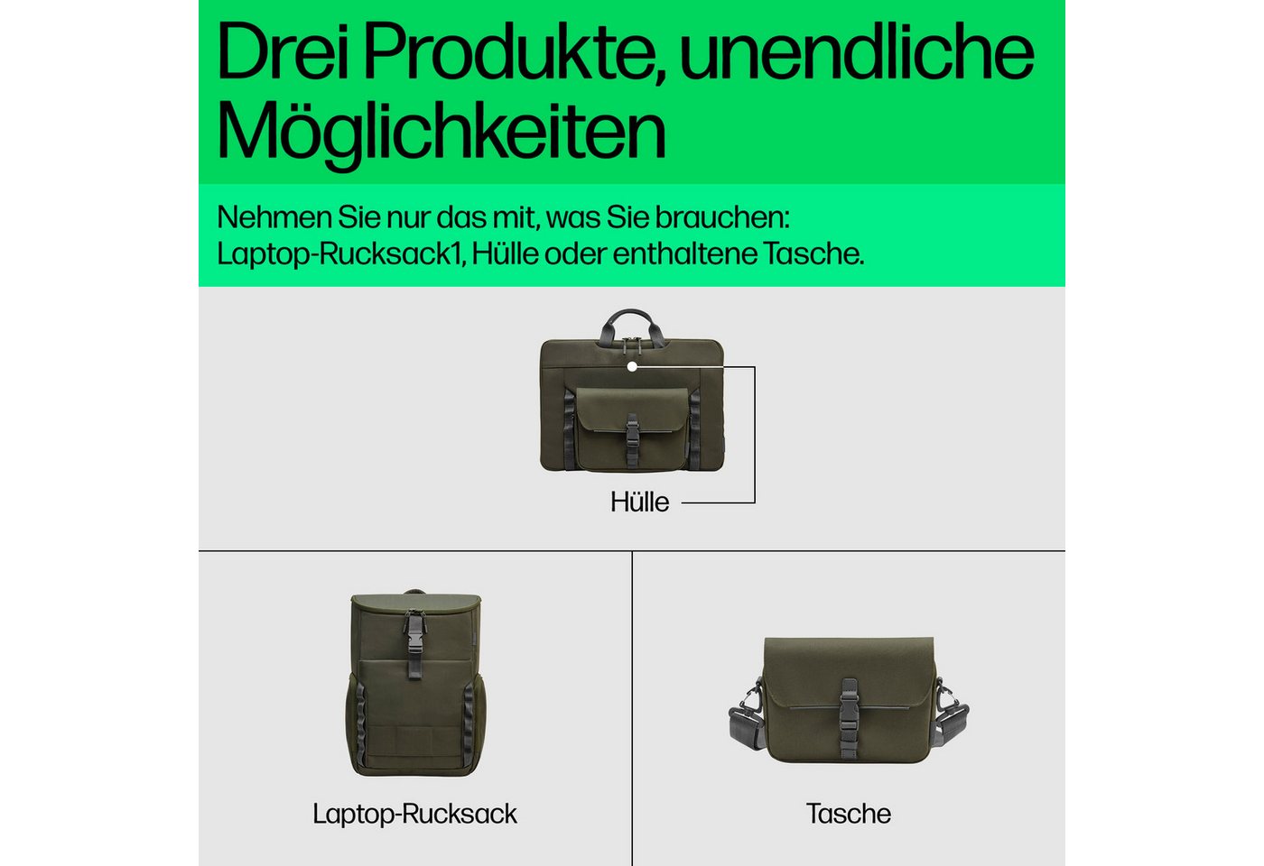 HP Notebook-Rucksack 15,6 Zoll Modularer HP Notebook-Rucksack 15,6 Zoll Modularer von HP