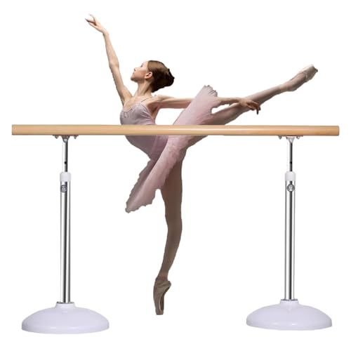 HPFHSJ Ballettstange 31,5 Zoll bis 47,2 Zoll verstellbare Höhe, Ballettstange für Tanzstudio mit Rutschfester Basis, für Tanz-Pilates(Metallic,250cm/98.4in) von HPFHSJ