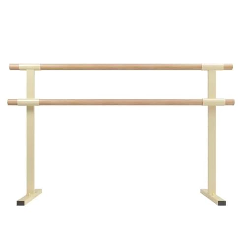 HPFHSJ Ballettstange Tragbare Doppel-Ballettstange, Ballettstange mit Fester Höhe für kleinen Raum, mit Rutschfester Basis, für Stretch-Gymnastik(White,250cm/98.4in) von HPFHSJ