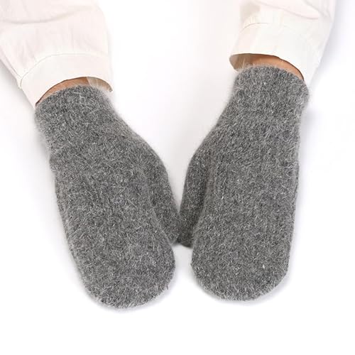 HPONEZJ Fäustlinge Winter Damen Handschuhe Doppellagig Fausthandschuhe Gefüttert Warm Strickhandschuhe Mädchen Winddicht Handwärmer Einfarbig Weich Winterhandschuhe für Outdoor Fahrrad Ski Dunkelgrau HPONEZJ Fäustlinge Winter Damen Handschuhe Doppellagig Fausthandschuhe Gefüttert Warm Strickhandschuhe Mädchen Winddicht Handwärmer Einfarbig Weich Winterhandschuhe für Outdoor Fahrrad Ski Dunkelgrau von HPONEZJ