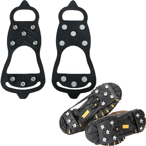 Steigeisen für Bergschuhe 8 Zähne Schuhspikes Crampons Anti Rutsch Traktionsstollen Wanderschuhe Schneespikes Eisspikes Sicherschutz Schuhgrödel für Wandern Winter Bergsteigen Klettern L Steigeisen für Bergschuhe 8 Zähne Schuhspikes Crampons Anti Rutsch Traktionsstollen Wanderschuhe Schneespikes Eisspikes Sicherschutz Schuhgrödel für Wandern Winter Bergsteigen Klettern L von HPONEZJ