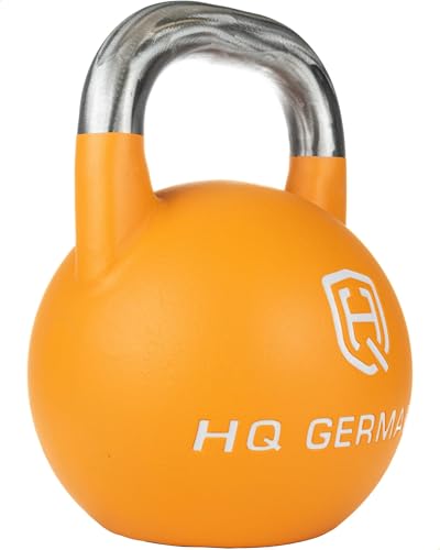 HQ Germany® Competition Kettlebell | 8-36kg | Sets | Edelstahl Griff | ±200g Gewichtstoleranz | Pulverbeschichtet, Gewicht:28KG von HQ Germany