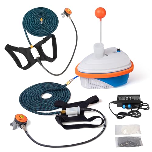 HQLYZJDV 2 Taucher Tauchsystem, Wiederaufladbarer Tauchausrüstungssystem und 18 m Schlauch & Atemregler zum Tauchen, Hookah Tauchsystem, Snuba Lungenflasche für Sporttauchen und Angeln, 7–10 Stunden HQLYZJDV 2 Taucher Tauchsystem, Wiederaufladbarer Tauchausrüstungssystem und 18 m Schlauch & Atemregler zum Tauchen, Hookah Tauchsystem, Snuba Lungenflasche für Sporttauchen und Angeln, 7–10 Stunden von HQLYZJDV