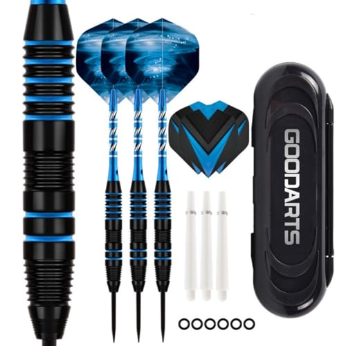 HRLORK Professionelles Dartpfeile Set 3 Stück Dartpfeile Metallspitze Steel Darts Aluminium-Schäfte mit 3 Ersatzschäften Blaue HRLORK Professionelles Dartpfeile Set 3 Stück Dartpfeile Metallspitze Steel Darts Aluminium-Schäfte mit 3 Ersatzschäften Blaue von HRLORK