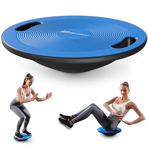 Hop-Sport Balance Board aus Kunststoff - 150 kg Belastbarkeit, rutschfestes Wackelbrett mit Griffen, Gleichgewichtstrainer für Physiotherapie, ø 40 cm- blau Hop-Sport Balance Board aus Kunststoff - 150 kg Belastbarkeit, rutschfestes Wackelbrett mit Griffen, Gleichgewichtstrainer für Physiotherapie, ø 40 cm- blau von HS HOP-SPORT
