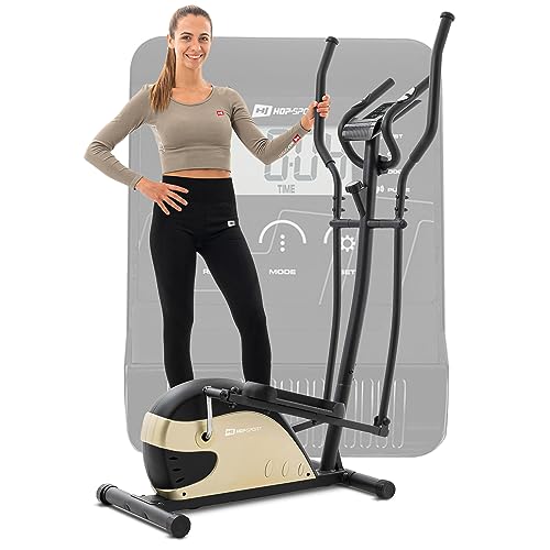 Hop-Sport Crosstrainer HS-003C Ergometer Ellipsentrainer Nordic Walking Stepper Ideal für Zuhause bis 120 kg (Gold) von HS HOP-SPORT