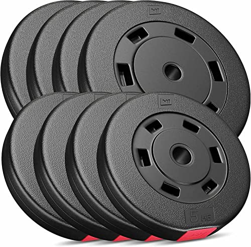 Hop-Sport 60kg Hantelscheiben Set - Kunststoff Gewichte 30/31 mm Bohrung - 4x10; 4x5 kg Hop-Sport 60kg Hantelscheiben Set - Kunststoff Gewichte 30/31 mm Bohrung - 4x10; 4x5 kg von HS HOP-SPORT