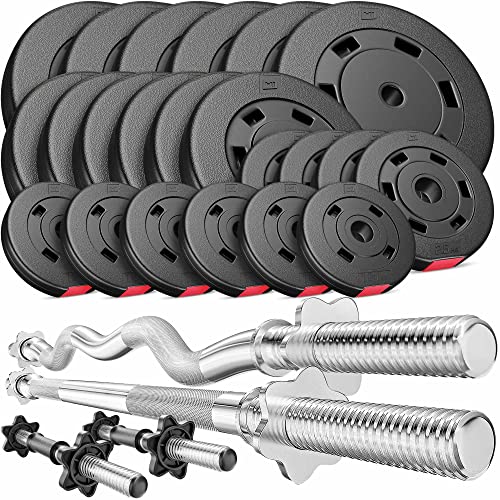 Hop-Sport Hantelset 125 kg 1x Langhantel-Stange, 1x SZ Curl-Stange, 2x Kurzhanteln, Gewichte 6x10kg / 6x5kg / 4x2,5kg / 6x1,25kg Hop-Sport Hantelset 125 kg 1x Langhantel-Stange, 1x SZ Curl-Stange, 2x Kurzhanteln, Gewichte 6x10kg / 6x5kg / 4x2,5kg / 6x1,25kg von HS HOP-SPORT