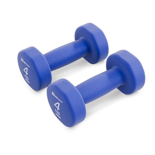Hop-Sport Kurzhanteln - 2er Set, Hanteln aus Gusseisen mit Neopren-Überzug - 2x4kg, Gewichte aus widerstandsfähiges Material Hop-Sport Kurzhanteln - 2er Set, Hanteln aus Gusseisen mit Neopren-Überzug - 2x4kg, Gewichte aus widerstandsfähiges Material von HS HOP-SPORT