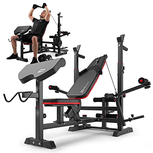 Hop-Sport Multifunktions Hantelbank HS-1075 Kraftstation Trainingsbank Fitnessstation von HS HOP-SPORT