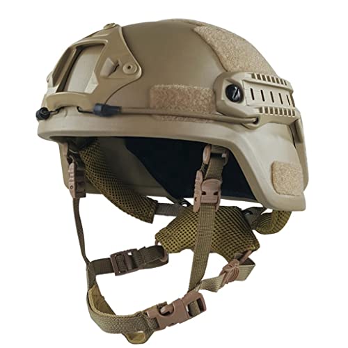HSAPAZD PE Mich BOA Feste Aufhängung Ballistic Fast Tactical Bulletproof Helmet NIJ IIIA .44 Mag Ganzohrschutzhelm,Mud,XL von HSAPAZD