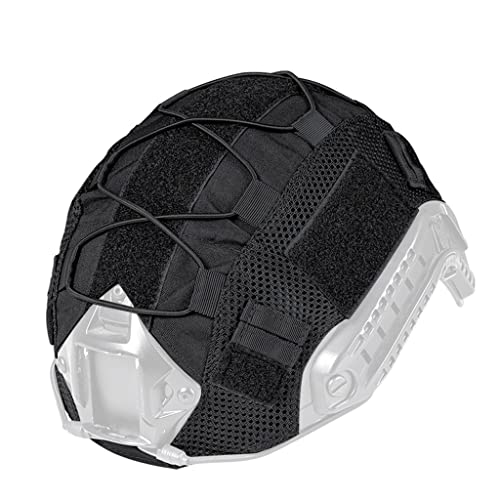 HSAPAZD Tactical Helmet Cover für Fast Helm Camo Multicam Airsoft Kopfbedeckung Tactical Helmet Zubehör (Color : BK) von HSAPAZD