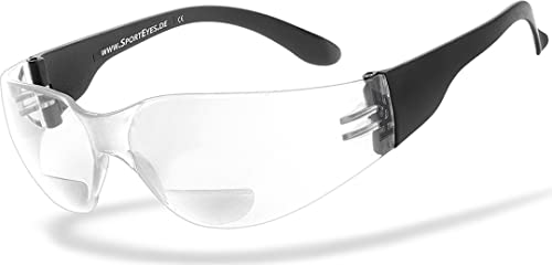 HSE SportEyes® | BIFOKAL Brille: +1,50 DIOPTRIEN | Sportbrille mit Lesehilfe | UV400 Schutzfilter, HLT® Kunststoff-Sicherheitsglas nach DIN EN 166 | Sportbrille, Fahrradbrille, Bikerbrille HSE SportEyes® | BIFOKAL Brille: +1,50 DIOPTRIEN | Sportbrille mit Lesehilfe | UV400 Schutzfilter, HLT® Kunststoff-Sicherheitsglas nach DIN EN 166 | Sportbrille, Fahrradbrille, Bikerbrille von HSE