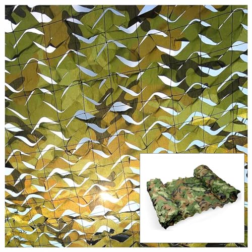 HSPLXYT Tarnnetz Camouflage Netz, 3 x 4 m, 4 x 6 m Tarnnetz Jagd Camouflage Netz Tarnung Net, for Dekoration Sonnenschutz Jagd Camping Outdoor Militär(Size:3x4m/9.8x13.1ft) von HSPLXYT