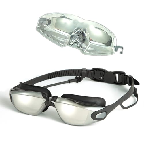 HSTWODE mit Sehstärke erwachsene schwimmbrille,Schwarz Erwachsene Anti-Beschlag UV-Schutz Schwimmbrille Geeignet für Männer und Frauen (-2-200) von HSTWODE