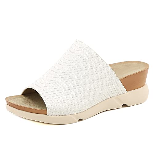 Damen Sommer Freizeitsandalen,2022 Schuhe Sommer Wandernsandalen Beach Sandals,Peeptoe Sandalen,Weiß,38 Damen Sommer Freizeitsandalen,2022 Schuhe Sommer Wandernsandalen Beach Sandals,Peeptoe Sandalen,Weiß,38 von HTDZDX