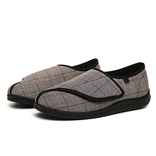 Sandalen, Verstellbare Ältere Orthopädische Hausschuhe Für Unisex Ödeme, Geschwollene Füße, Individuell Verstellbar Für Männer Und Frauen,Braun,40 von HTDZDX