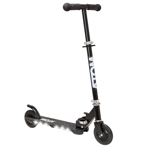 Atom Kinderroller Inline mit leuchtenden Rädern | Verstellbare Lenkerhöhe | Leicht Faltbarer Scooter für Jungen & Mädchen | Stabiler Tretroller für Kinder von 5-12 Jahren (Nachtblitz Schwarz) Atom Kinderroller Inline mit leuchtenden Rädern | Verstellbare Lenkerhöhe | Leicht Faltbarer Scooter für Jungen & Mädchen | Stabiler Tretroller für Kinder von 5-12 Jahren (Nachtblitz Schwarz) von HTI