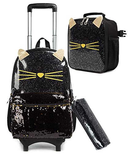 HTgroce Mädchen Schultaschen Trolley Grundschule Trolley Rucksack mit Lunch Tasche Federmäppchen 3 in 1für Kinder Jugendlich Rucksack mit Rädern Schulrucksäcke HTgroce Mädchen Schultaschen Trolley Grundschule Trolley Rucksack mit Lunch Tasche Federmäppchen 3 in 1für Kinder Jugendlich Rucksack mit Rädern Schulrucksäcke von HTgroce