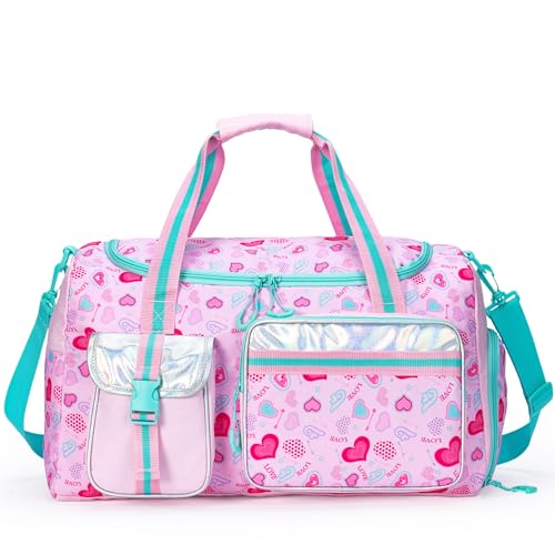 HTgroce Mehrfachtasche Reisetasche für Kinder Sporttasche Mit Schuhfach Faltbare Reisetasche Damen Sporttasche Mädchen Children's Travel Bag von HTgroce