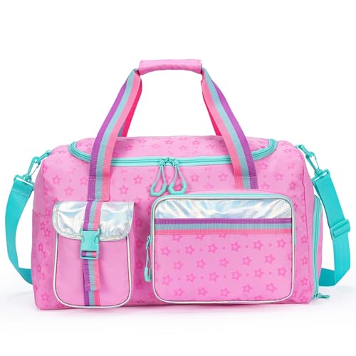 Mädchen Sporttasche Reisetasche Damen Handgepäck Tasche Weekender Bag Kinder Travel Bag Duffle Bag Trainingstasche von HTgroce