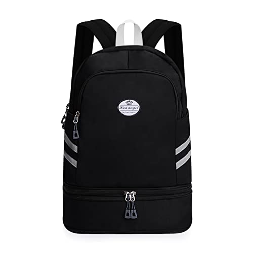 HUA ANGEL Rucksack Damen GroßE KapazitäT Faltbarer EIN Wochenende Sportrucksack Mit Schuhfach Und Nassfach FüR Reise Schwimm Training Beach Yoga Aus Nylon Leichter Wasserdichter Outdoor von HUA ANGEL