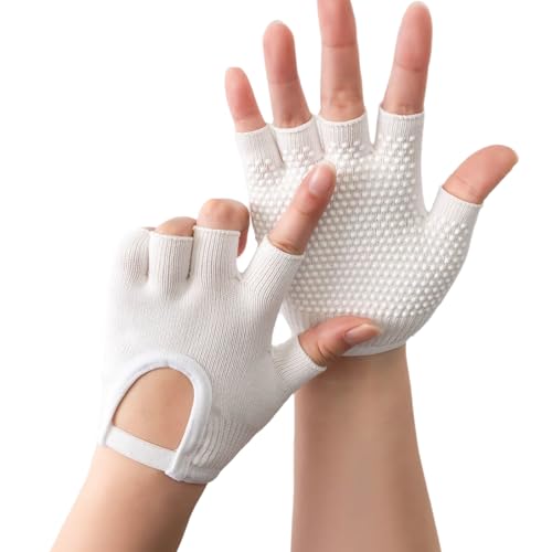 HUAJINGKEJI Fitness-Handschuh für Herren, Gewichtheben, 1 Paar, Silikon, rutschfest, Fünf-Finger-Workout-Handschuh, Gewichtstraining-Handschuh von HUAJINGKEJI