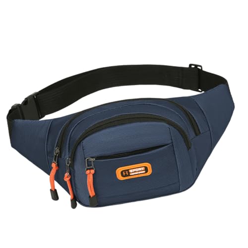 HUAJINGKEJI Modische Unisex-Hüfttasche mit großem Fassungsvermögen, multifunktionalen Taschen und verstellbarem Gurt, Brusttasche für Outdoor-Aktivitäten, blau, 35*13*5, Schulterhandtasche von HUAJINGKEJI