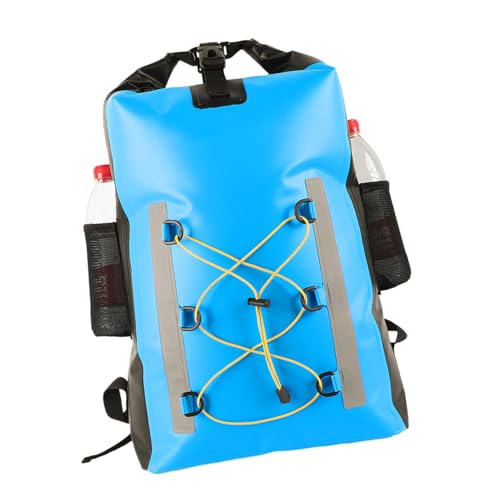 HUAJINGKEJI Trocken-Rucksack, wasserdicht, schwimmend, 30 l, wasserdicht, mit Seitentasche, wasserdichte Tasche für Kajakfahren, Bootfahren von HUAJINGKEJI