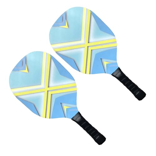 HUANGENG 2 x rutschfeste Pickleballs-Schläger aus Holz, Pickleball-Paddel, Outdoor-Sportzubehör, Geschenke für Damen, Herren, Anfänger von HUANGENG