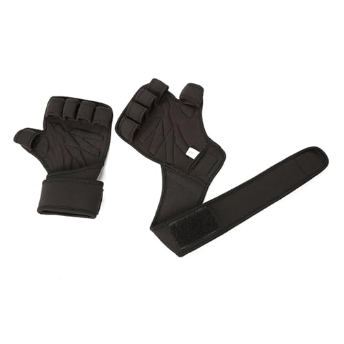 HUANGENG Gewichtheber-Handschuhe, Workout-Handschuhe mit Handgelenkstütze, offene Fitness-Handschuhe, Fahrradhandschuhe für Fitnessstudio, Fitness, Wandern von HUANGENG