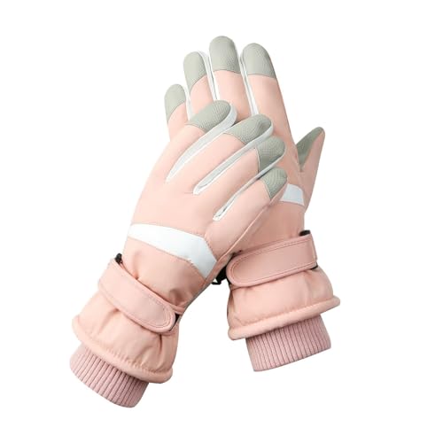 HUANGTNG Warme Skihandschuhe für Damen, wasserdicht, Winteraktivität, isolierte Handschuhe für Bergsteigen, dickes Fleece, Handwärmer von HUANGTNG