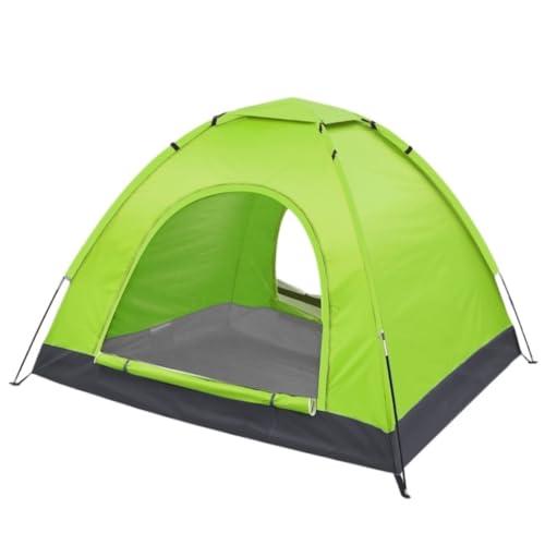 Camping Zelt 3-4 Personen Einlagiges Großes Zelt Outdoor Camping Strand Outdoor Sonnenschutz Picknick Camping Zelt Markise Kuppelzelt(Green) von HUANGZHAJ