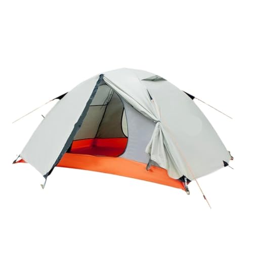 Camping Zelt Outdoor-Zelt, Doppellagig, Warm Und Regenfest, Bergsteiger-Wanderzelt, Aluminiumstange, Outdoor-Campingzelt Kuppelzelt(Q) von HUANGZHAJ