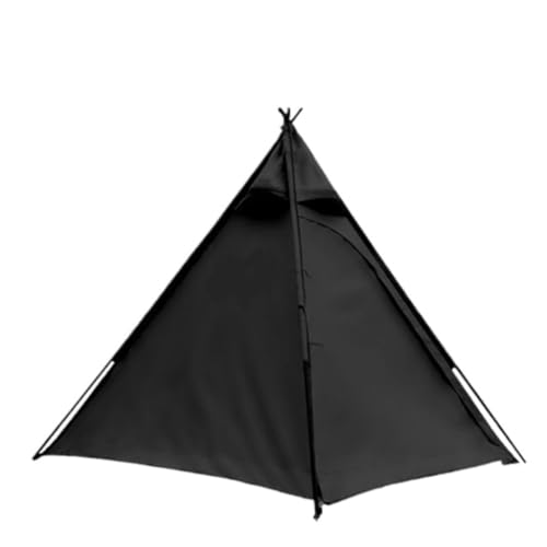 Camping Zelt Pyramidenzelt Camping Outdoor-Zelt Sonnenschutz Und Regensicheres Tragbares Faltbares Camping-Leichtzelt Kuppelzelt(Black) von HUANGZHAJ