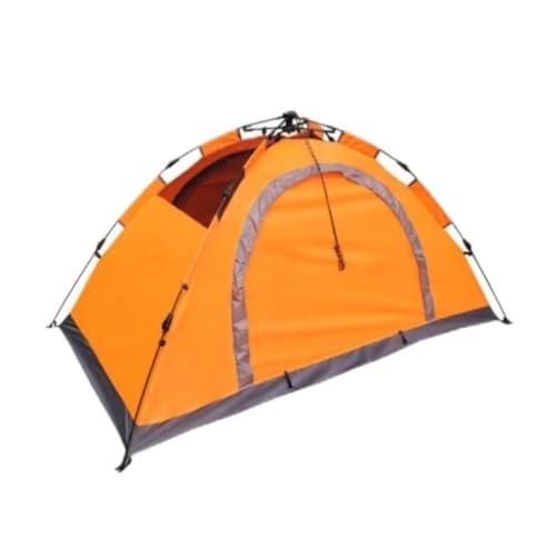 Camping Zelt Zelt, Regensicher, Automatisches Zelt, Ohne Aufbau, Schnell Zu Öffnen, Regensicher, Einzelzelt, Tragbar, for Angeln Im Freien Kuppelzelt(Orange) von HUANGZHAJ