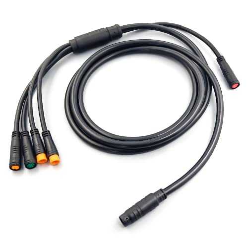 JULET Elektrofahrrad 1T4/1T5 Wasserdicht Kabel Controller Bremslicht Gaspedal Monitor Umwandlung Zubehör Elektrofahrrad Kabel (1 bis 5) von HUDAMZKY