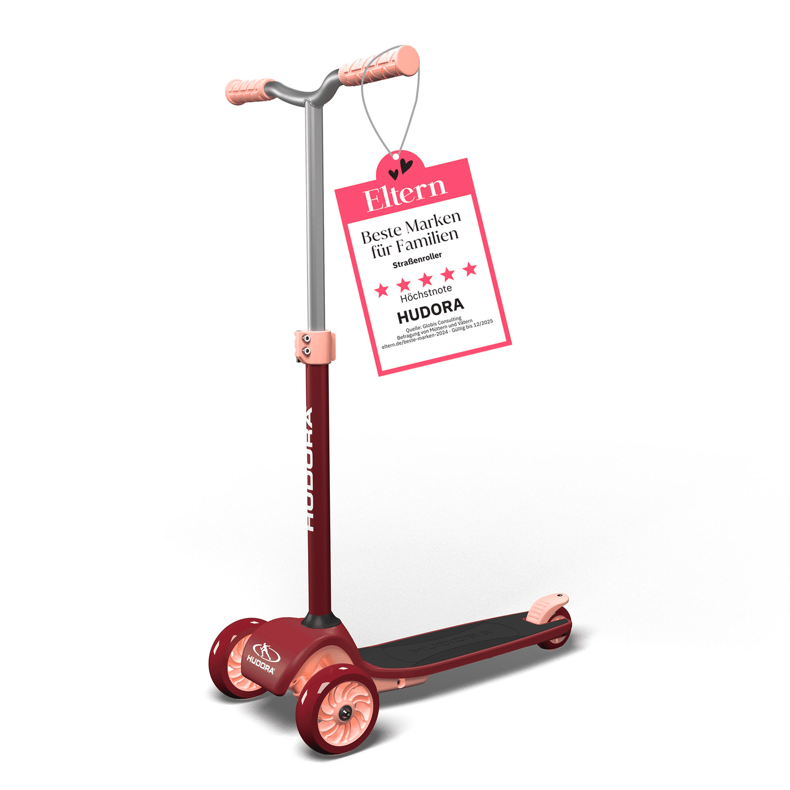 HUDORA Tri-Scooter, bordeaux HUDORA Tri-Scooter, bordeaux