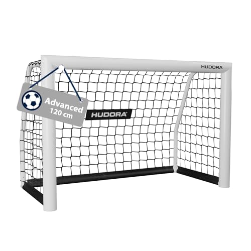 HUDORA Fußballtor Advanced 120/180/240/300 - Fußballtor für Kinder/Jugendliche & Erwachsene - Outdoor-Fußball-Tor für Garten - Wetter- & standfestes Fußball-Trainingstor mit engmaschigem Netz von HUDORA