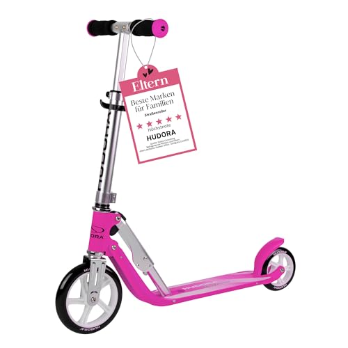 HUDORA Little Big Wheel Scooter Magenta Roller Kinder - Verstellbare Lenkerhöhe von 68 bis 74 cm (Little Big Wheel Scooter) von HUDORA