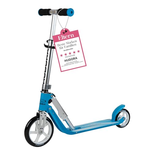 HUDORA Little BigWheel Scooter - Sicherer Aluminium-Roller für Kinder ab 3 Jahren - Höhenverstellbarer & zusammenklappbarer Cityroller für bis zu 100kg - Stabiler Tretroller mit großen Reifen von HUDORA