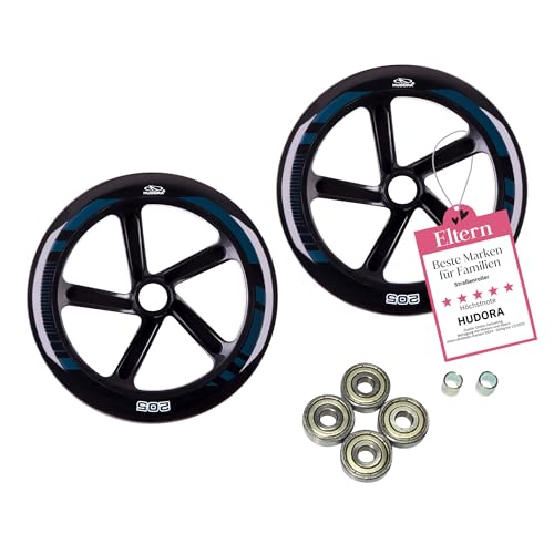 HUDORA Ersatzrollenset schmal - 2 PU gegossene Ersatzrollen für HUDORA BigWheel 205 Scooter - schnelle & schmale 205mm Ersatzräder mit ABEC 5 Kugellager - BigWheel 205 Ersatzteile Roller Zubehör HUDORA Ersatzrollenset schmal - 2 PU gegossene Ersatzrollen für HUDORA BigWheel 205 Scooter - schnelle & schmale 205mm Ersatzräder mit ABEC 5 Kugellager - BigWheel 205 Ersatzteile Roller Zubehör von HUDORA