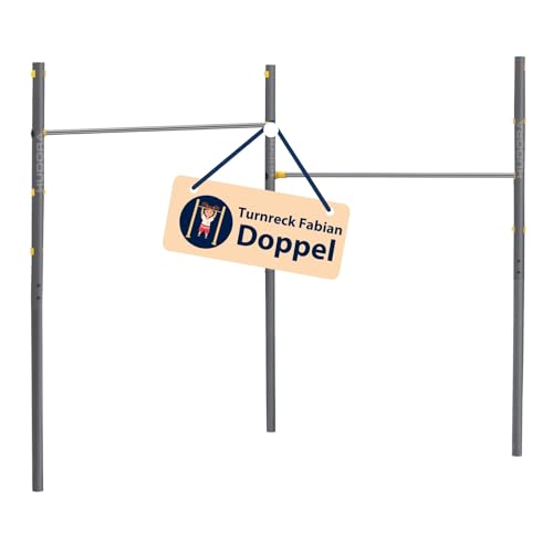 HUDORA Turnreck Fabian Standard/Pro - einfache/doppelte Turnstange für Kinder & Erwachsene - 4-Fach höhenverstellbare Gymnastikstange - belastbare Outdoor-Fitnessstange für bis zu 100kg HUDORA Turnreck Fabian Standard/Pro - einfache/doppelte Turnstange für Kinder & Erwachsene - 4-Fach höhenverstellbare Gymnastikstange - belastbare Outdoor-Fitnessstange für bis zu 100kg von HUDORA