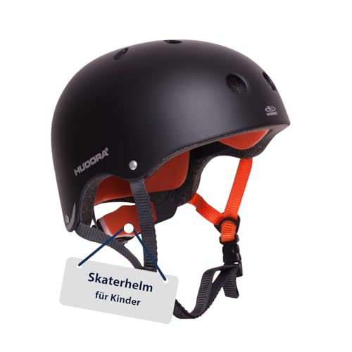 HUDORA 84104 - Skateboard-Helm, Scooter-Helm anthrazit, Gr. 56-60, Skate Helm, Fahrrad-Helm von HUDORA