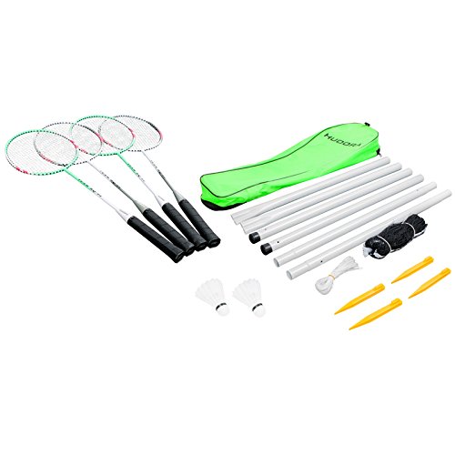 HUDORA Badmintonset Team HD-44 komplettt Badminton Federball Set Federballspiel Ballspiel von HUDORA