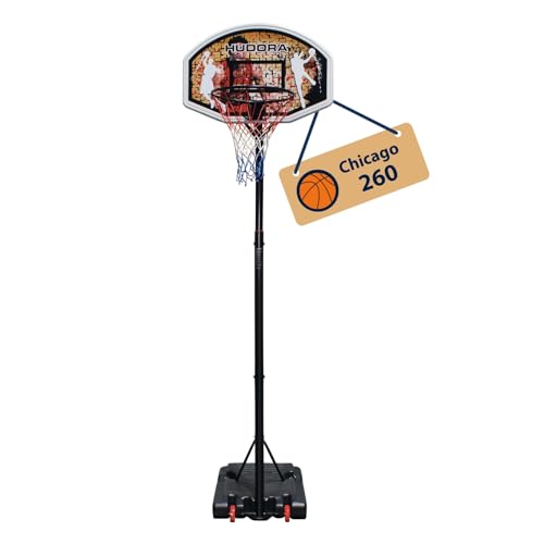 HUDORA Basketballständer Chicago - Basketball Ständer von 206-260cm höhenverstellbar - Mobiler Outdoor Basketballkorb für Kinder/Jugendliche & Erwachsene - Basketballkorb mit Ständer & Rollen HUDORA Basketballständer Chicago - Basketball Ständer von 206-260cm höhenverstellbar - Mobiler Outdoor Basketballkorb für Kinder/Jugendliche & Erwachsene - Basketballkorb mit Ständer & Rollen von HUDORA