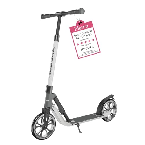 HUDORA BigWheel® 205 Advanced Scooter - Komfortabler Aluminium-Roller für bis zu 100kg - Höhenverstellbarer & zusammenklappbarer Tretroller - Kick-Scooter für Kinder/Jugendliche & Erwachsene von HUDORA