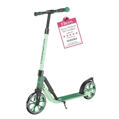 HUDORA BigWheel 205 Advanced Scooter - Komfortabler Aluminium-Roller für bis zu 100kg - Höhenverstellbarer & zusammenklappbarer Tretroller - Kick-Scooter für Kinder/Jugendliche & Erwachsene von HUDORA