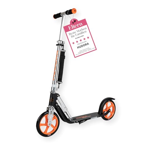 HUDORA BigWheel 205 Scooter - Stabiler Aluminium-Roller - Höhenjustierbarer & zusammenklappbarer Cityroller mit Ständer - Sportlicher Kinder- & Erwachsenenroller für bis zu 100kg HUDORA BigWheel 205 Scooter - Stabiler Aluminium-Roller - Höhenjustierbarer & zusammenklappbarer Cityroller mit Ständer - Sportlicher Kinder- & Erwachsenenroller für bis zu 100kg von HUDORA